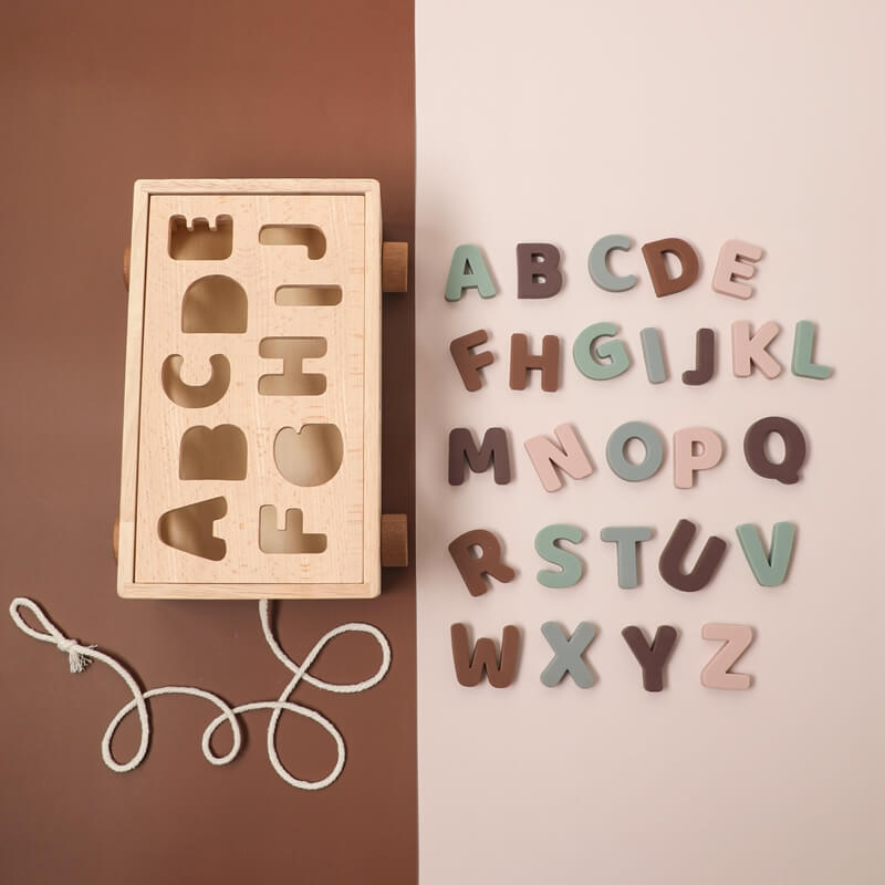 Letters learning Montessori truck alphabet puzzle