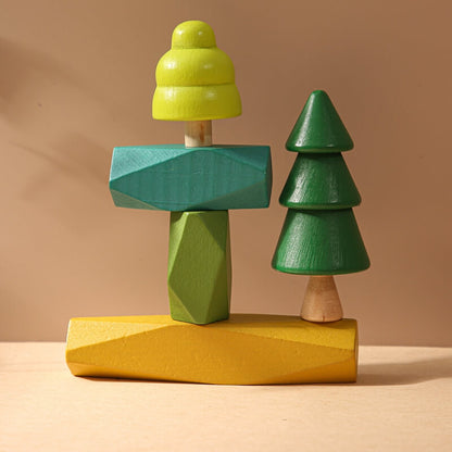 Montessori wooden tree set - perfect birthday, Christmas, Easter, Halloween, Valentine's Day, Hanukkah, Kwanzaa gift for kids imaginative play