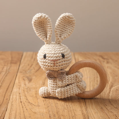 Handmade Crochet Rattle Bunny gift newborn idea