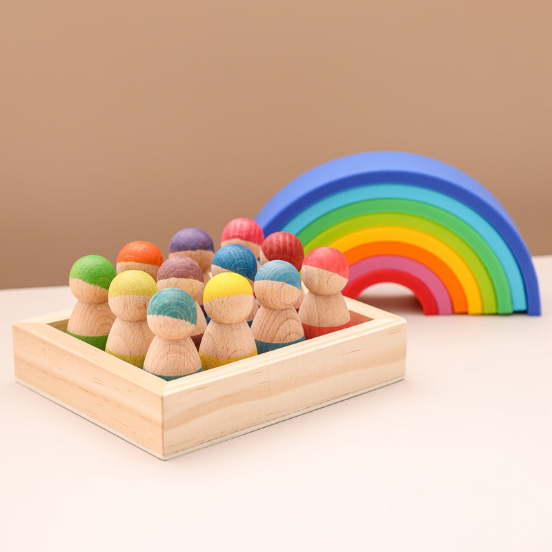 Montessori Rainbow Learning Educational Natural material