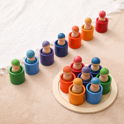 Montessori Rainbow Learning Educational Wooden