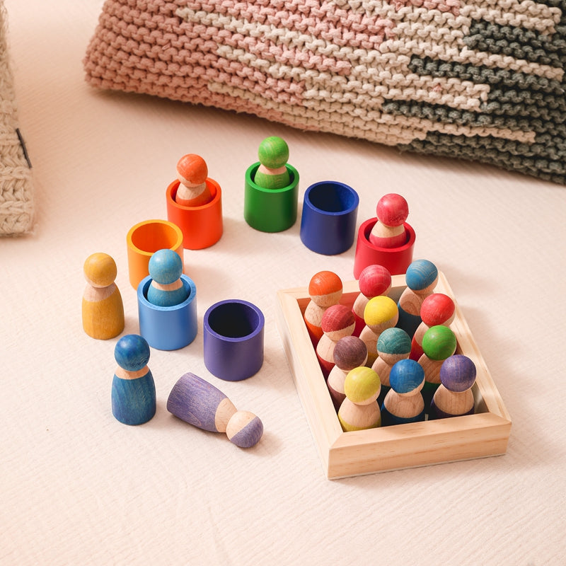 Montessori Rainbow Learning Educational Wooden quality