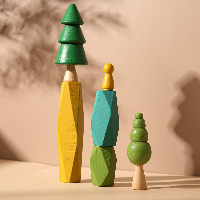 Montessori wooden tree set - perfect birthday, Christmas, Easter, Halloween, Valentine's Day, Hanukkah, Kwanzaa gift for kids imaginative play