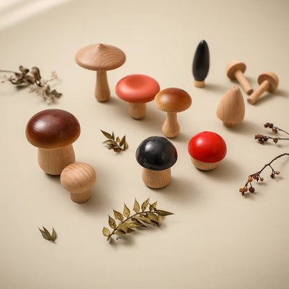 Wooden Mushroom Set toy children, toddler, imaginative play, safe, eco-friendly, perfect gift for holidays birthdays Easter Halloween Valentine's Day Hanukkah Kwanzaa christmas